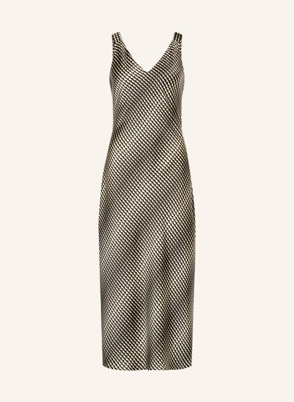 someday Rochie din satin QOVA WAVE VERDE ÎNCHIS / ALB