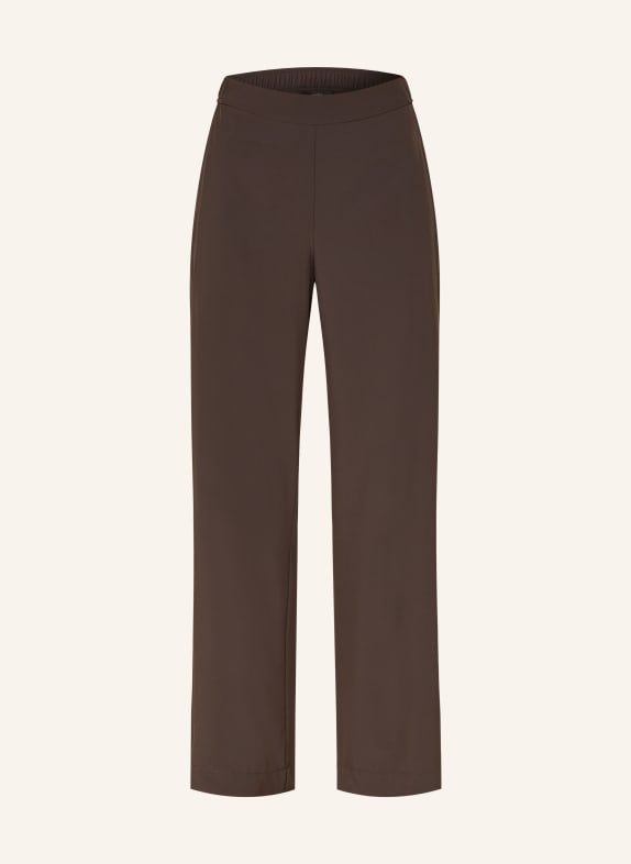 someday Pantalon mariné CHARLIE WIDE LINE MARRON FONCÉ
