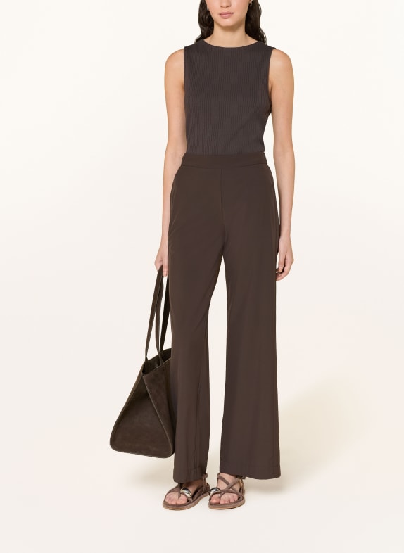 someday Marlene-broek CHARLIE WIDE LINE MARRON FONCÉ