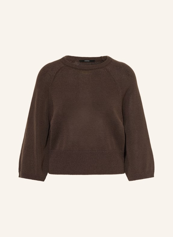 someday TILIAH Sweater with 3/4-Length Sleeves DARK BROWN