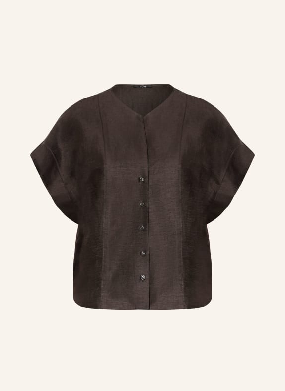 someday Blusenshirt ZANOVIA aus Leinen DUNKELBRAUN