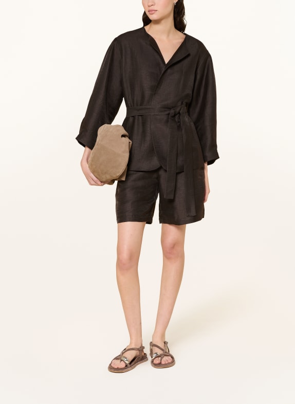 someday Linnen short CHARLIE MARRON FONCÉ