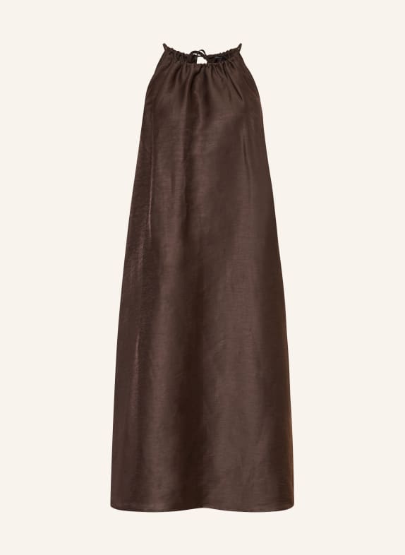 OPUS Leinenkleid WIDALA DUNKELBRAUN