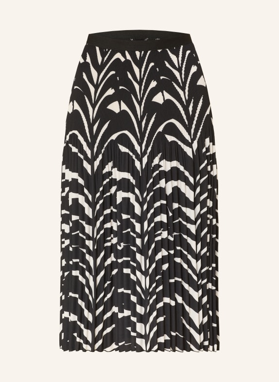 OPUS RIBANE Skirt with Pleats BLACK / WHITE