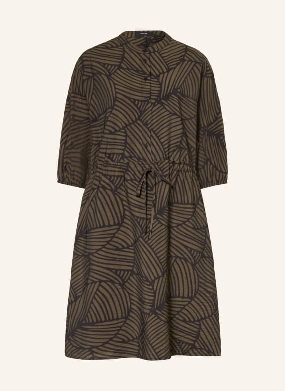 OPUS Jurk WENRIA met 3/4-mouwen ZWART / KAKI