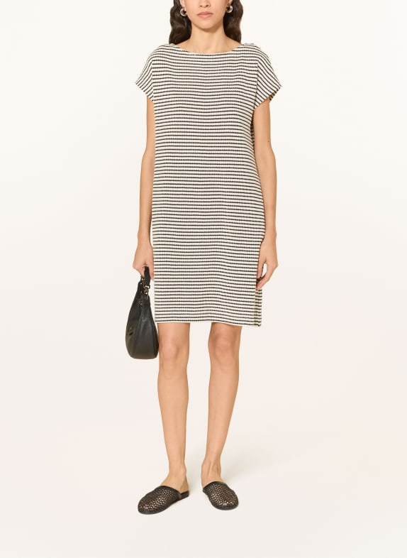 OPUS Pletené šaty WARUA BÍLÁ / ČERNÁ