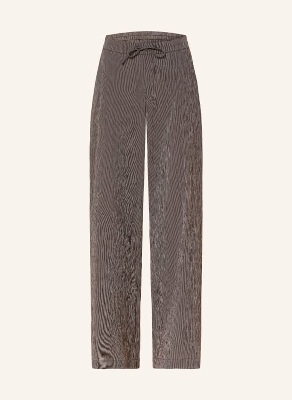 OPUS Marlene Pants MELANE DARK BROWN / WHITE