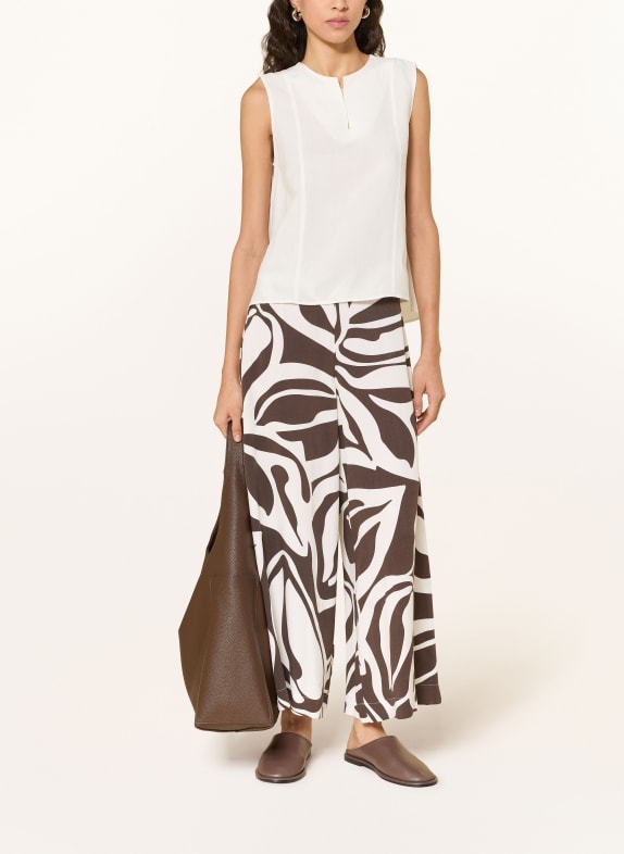 OPUS Culotte MISHA MARRON FONCÉ / WIT