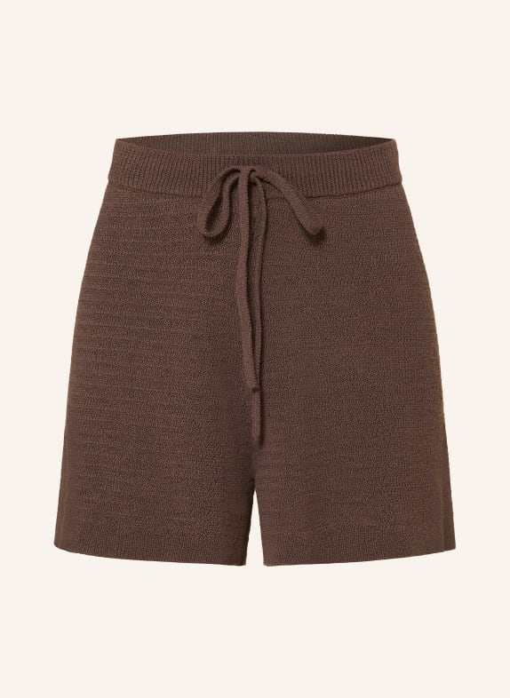 OPUS Strikkede shorts MAADOW MØRKEBRUN