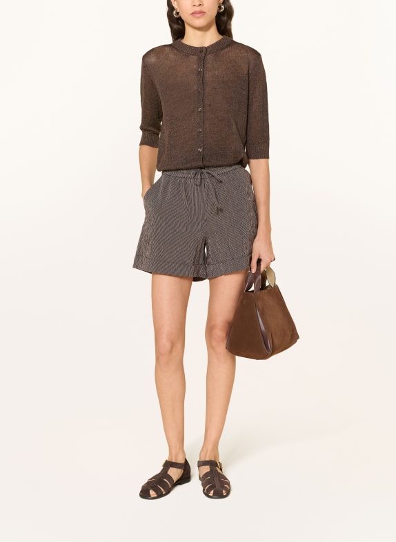 OPUS Vest DATINA met linnen MARRON FONCÉ