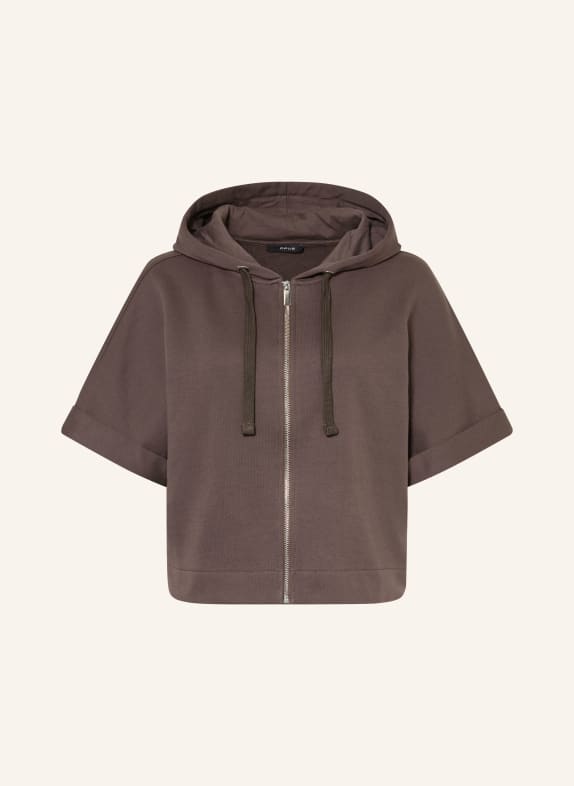 OPUS GODENNA Sweatshirt Jacket DARK BROWN