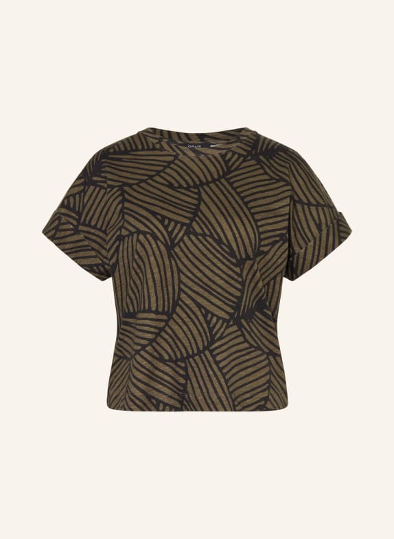 OPUS SOPRINTI T-Shirt BLACK / DARK GREEN