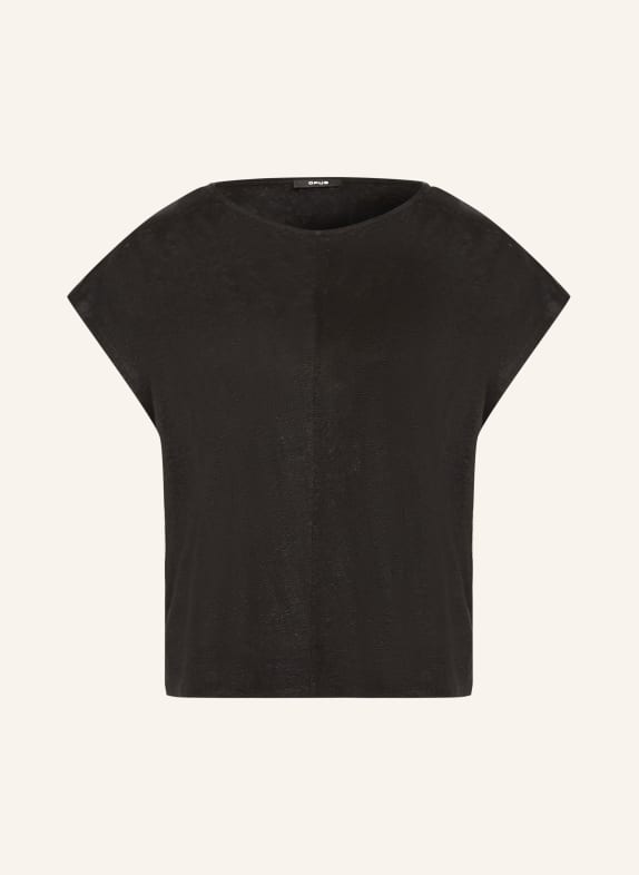 OPUS SUTOL Linen T-Shirt BLACK