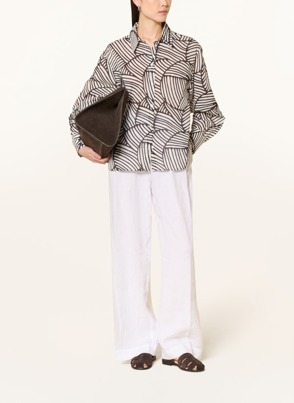 OPUS Bluse FELORA BOTANICA HVID / SORT