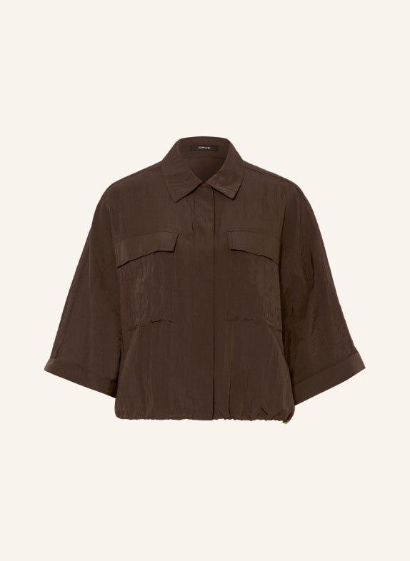 OPUS FROPA Shirt with 3/4-Length Sleeves BROWN