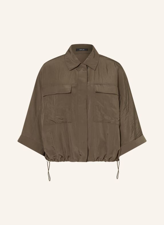 OPUS Skjortblus FROPA med 3/4-ärmar MÖRKGRÖN