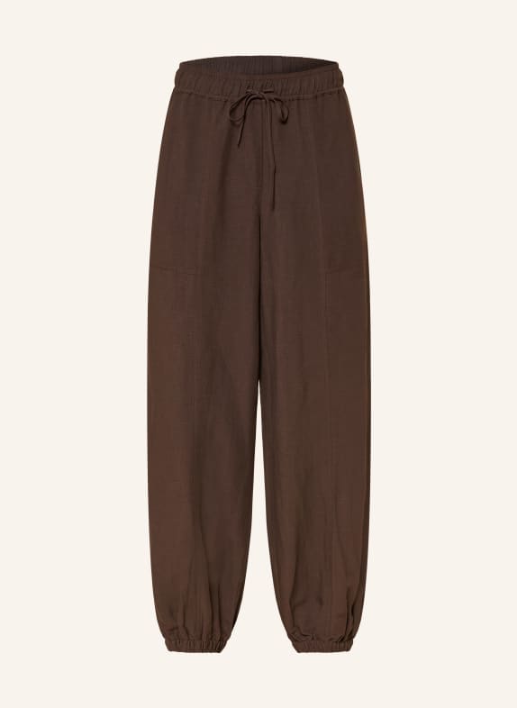OPUS MYHA Jogging-Style Pants DARK BROWN