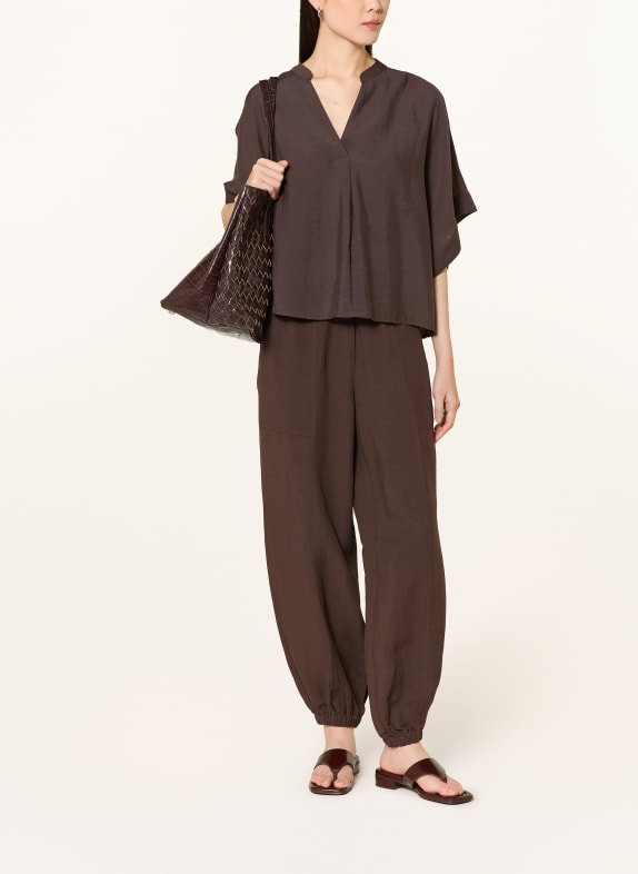 OPUS MYHA-broek in joggingstijl MARRON FONCÉ