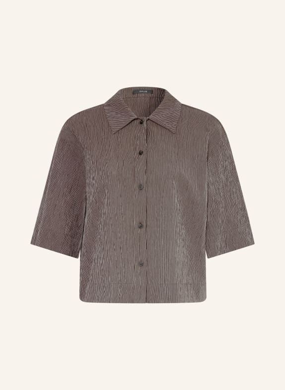 OPUS Skjortebluse FABABER MØRKEBRUN / ECRU