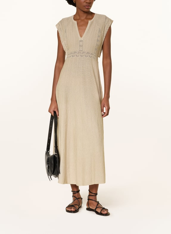 ba&sh Strickkleid PASQUALINA mit Glitzergarn BEIGE