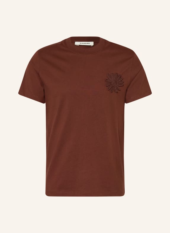 SANDRO Koszulka BRĄZOWY
