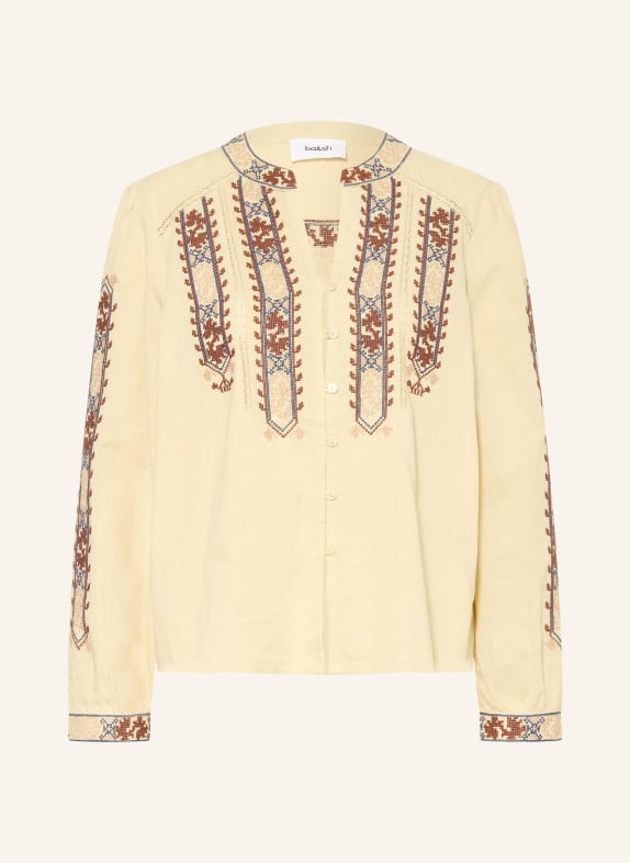 ba&sh Bluse FAUSTINA mit Spitze CREME / BRAUN / DUNKELBLAU