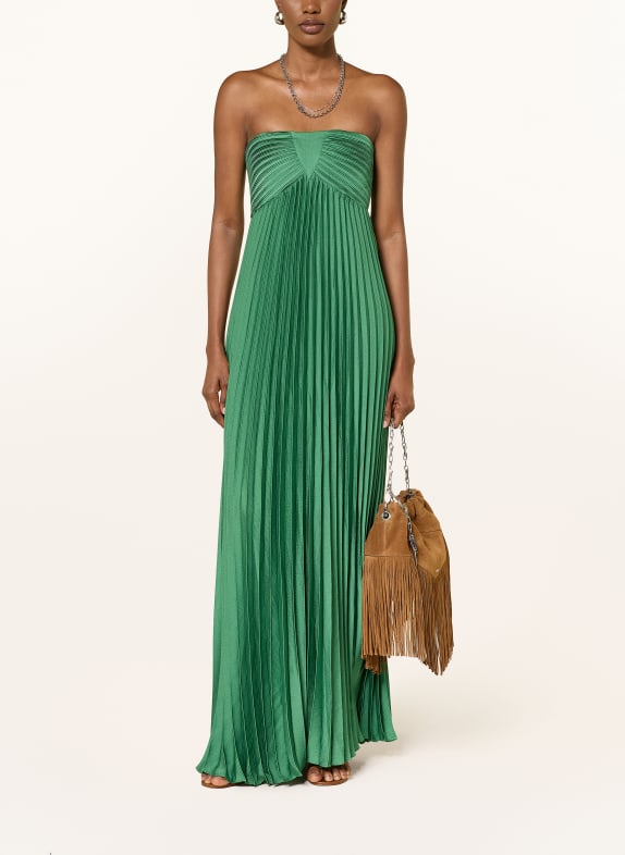 ba&sh Abendkleid WILLOW mit Plissees GRÜN