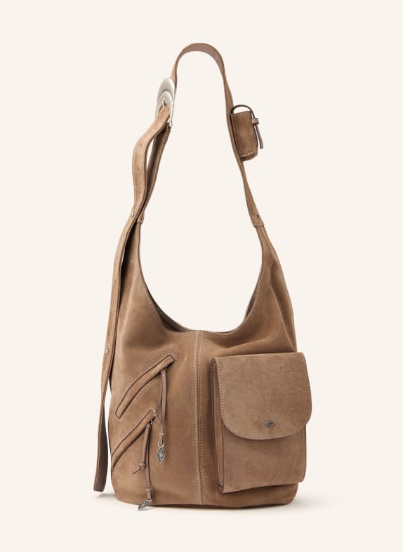 ba&sh Taška přes rameno YOUYOU LARGE SVĚTLE HNĚDÁ