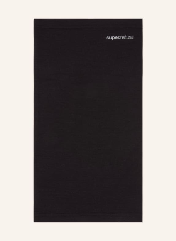 super.natural Hals- en nekwarmer WANDERLUST met merinowol ZWART