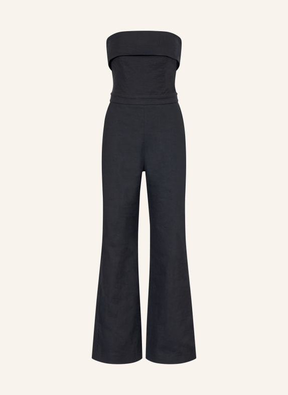 ba&sh Off-Shoulder-Jumpsuit CENELIA mit Leinen DUNKELBLAU