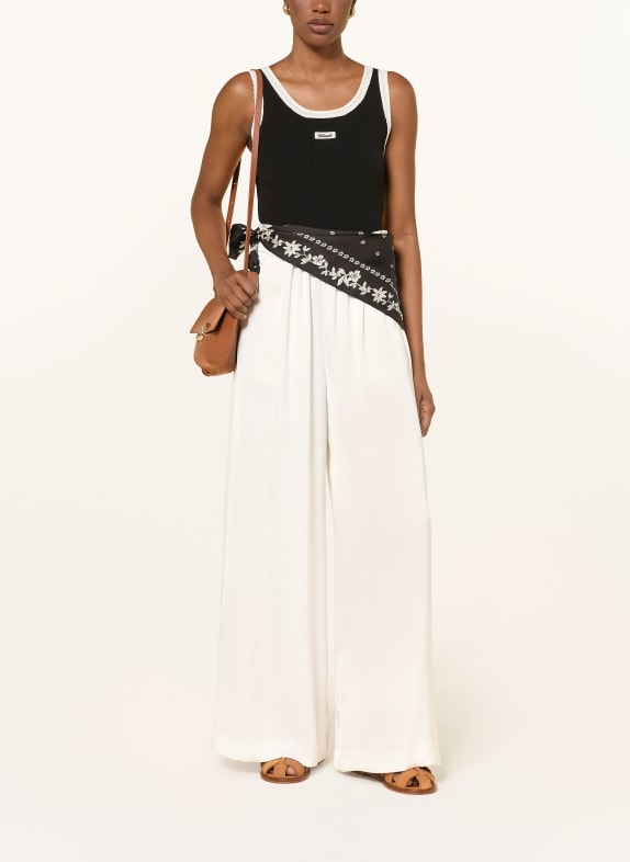 CLAUDIE PIERLOT Marlenehose aus Satin CREME
