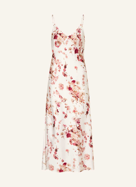 ALLSAINTS Sukienka MELODY z jedwabiem BIAŁY / BLADORÓŻOWY / CIEMNOCZERWONY