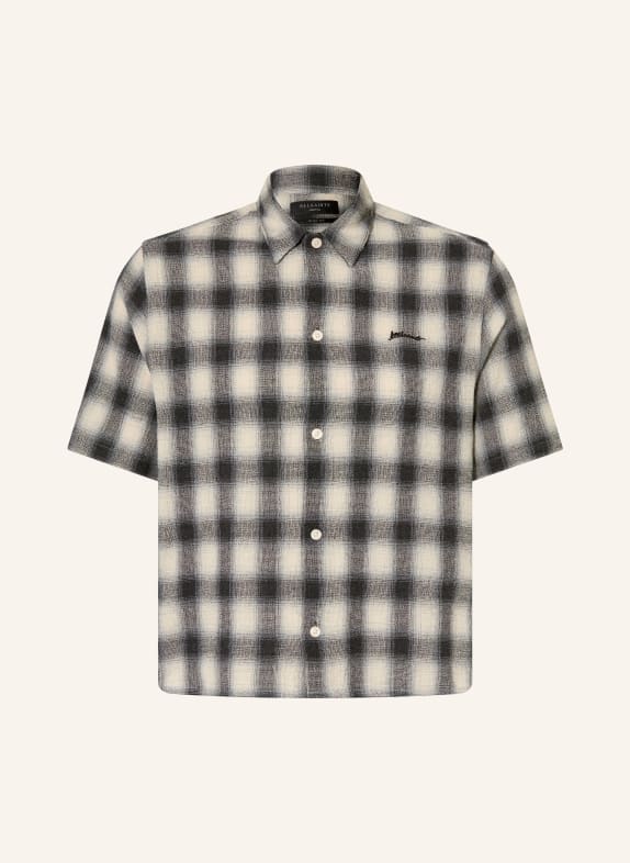 ALLSAINTS Overhemd met korte mouwen SHADOW Comfort Fit ECRU / ZWART