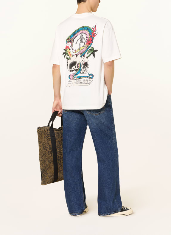 ALLSAINTS T-shirt SNAKEPIT WIT / BLAUW / ZWART