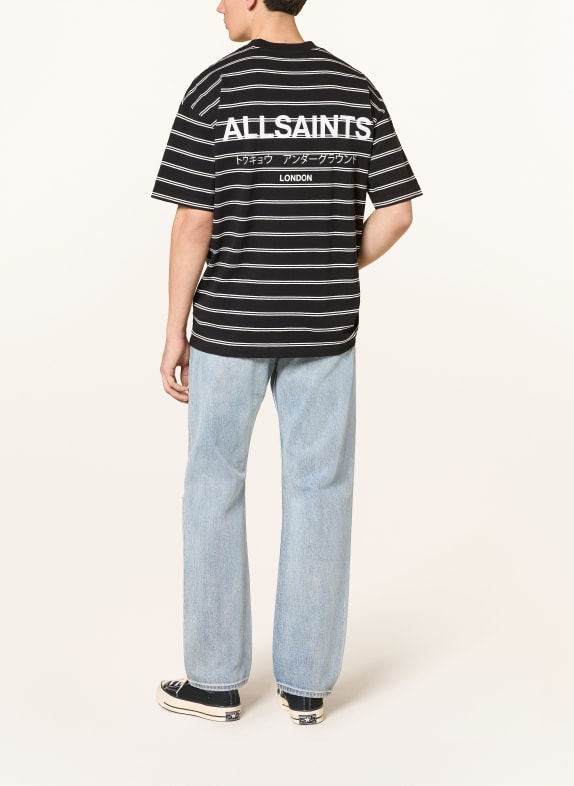 ALLSAINTS T-shirt UNDERGRND STRIPE SVART / VIT