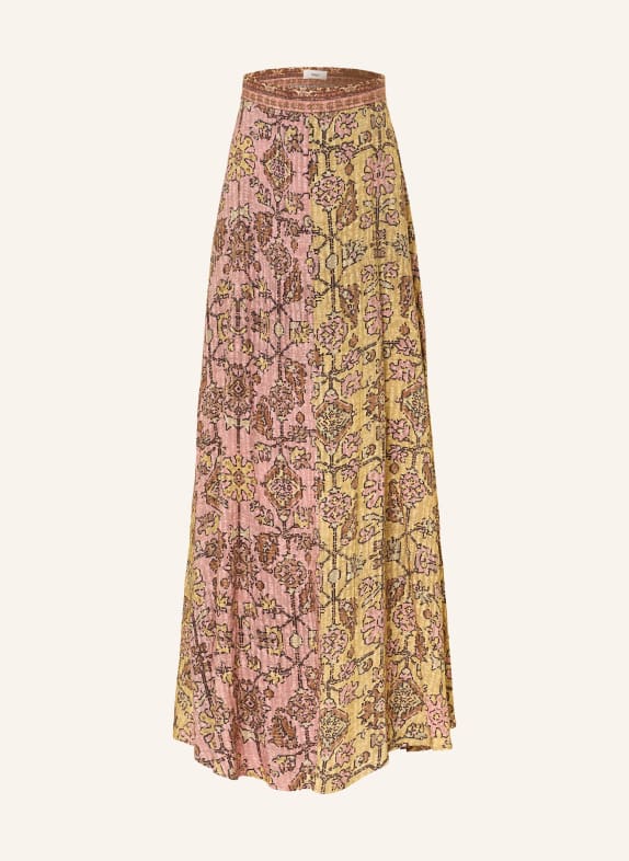 ba&sh Sukně PARIO RŮŽOVÁ / HNĚDÁ / ŽLUTÁ