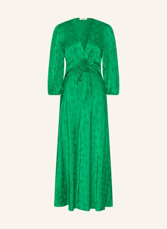 SANDRO Satynowa sukienka ZIELONY