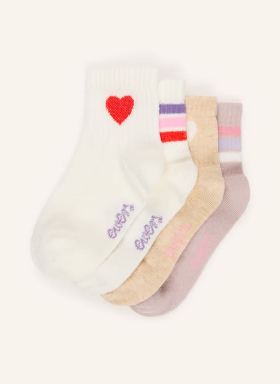 ewers COLLECTION Balení 4 párů ponožek BÉŽOVÁ / RŮŽOVÁ / KRÉMOVÁ
