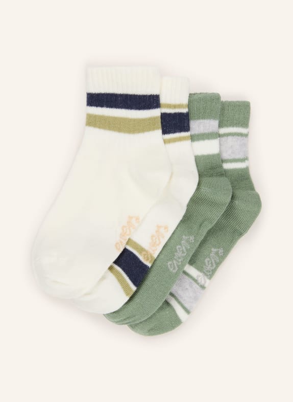 ewers COLLECTION Balení 4 párů ponožek OLIVOVÁ / KRÉMOVÁ / TMAVĚ MODRÁ