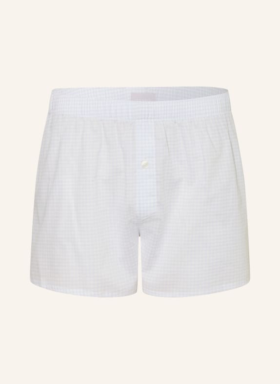 HANRO Boxers en ligne FANCY WOVEN BLEU CLAIR / BLANC
