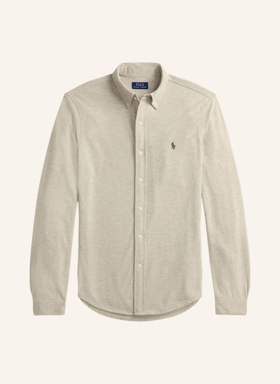 POLO RALPH LAUREN Chemise piquée Custom Fit MARRON CLAIR