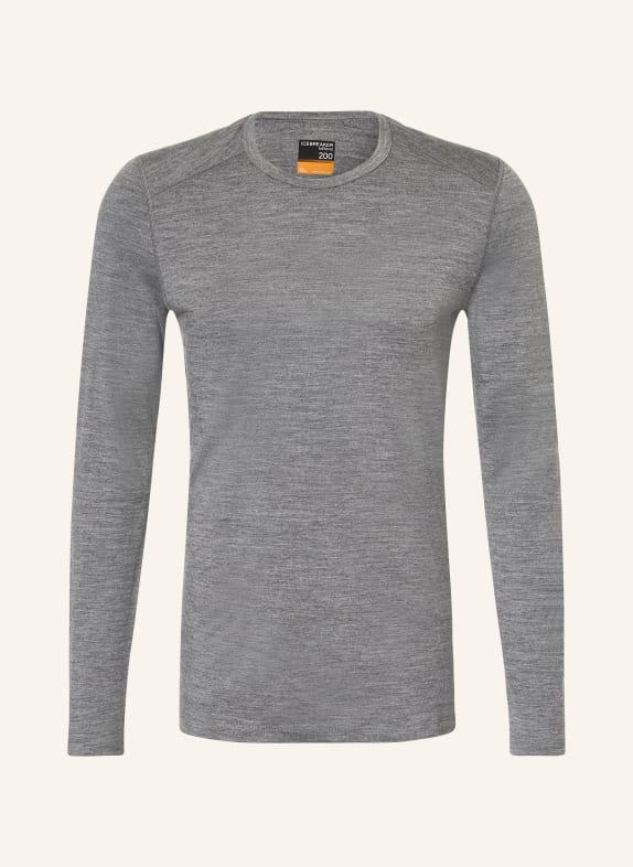icebreaker 200 OASIS functional underwear shirt made from merino wool DARK GRAY
