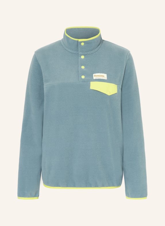 patagonia Fleece Troyer SNAP TEAL / LIGHT YELLOW