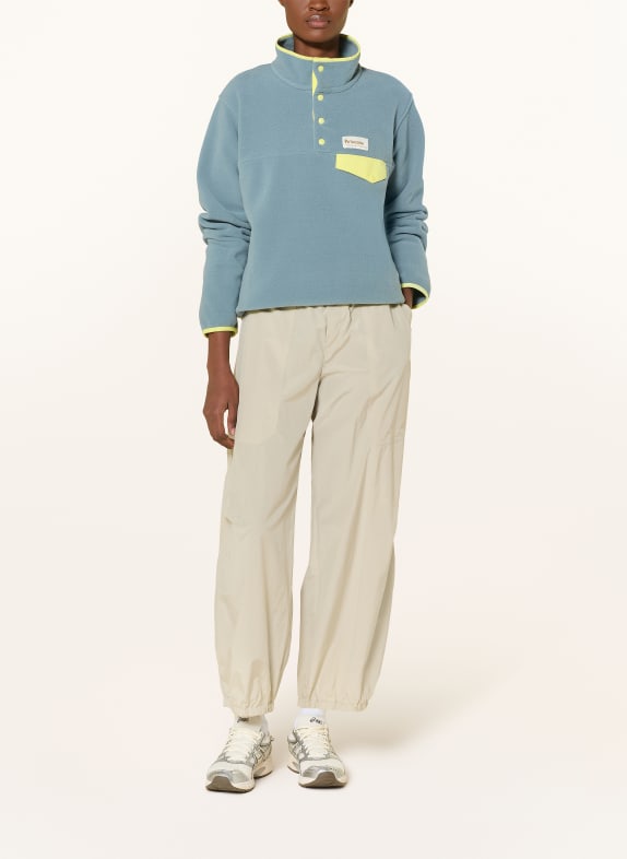 patagonia Fleecetrui met halve rits SNAP PETROL / LICHTGEEL