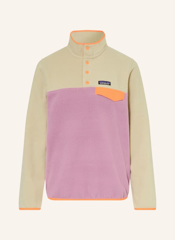 patagonia Fleece Troyer SNAP BEIGE / LIGHT PURPLE / LIGHT ORANGE