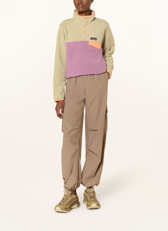 patagonia Fleecetrui met halve rits SNAP BEIGE / LICHTPAARS / LICHTORANJE