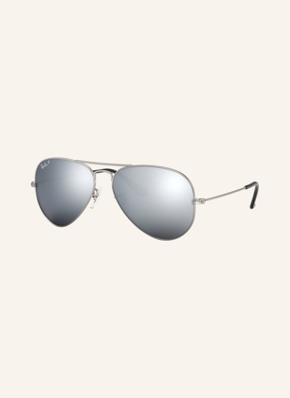 Ray-Ban Sonnenbrille RB3025 AVIATOR SILBER/ DUNKELGRAU POLARISIERT