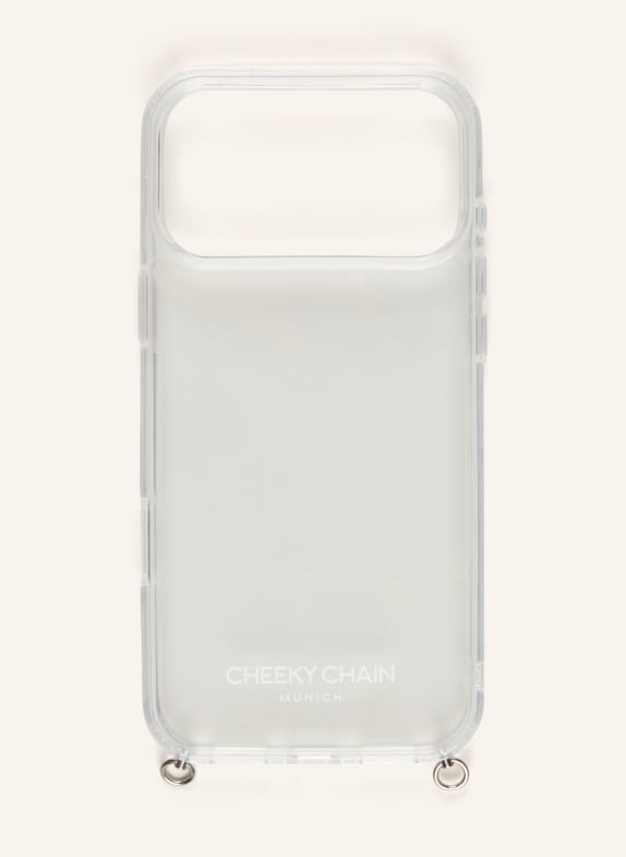 CHEEKY CHAIN MUNICH Pouzdro na smartphone BÍLÁ / STŘÍBRNÁ