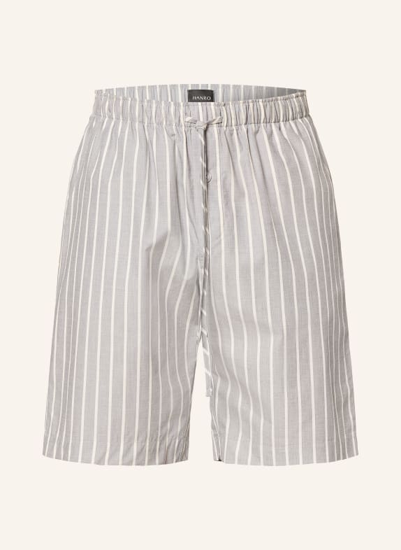 HANRO Lounge-Shorts NIGHT & DAY HELLGRAU / WEISS