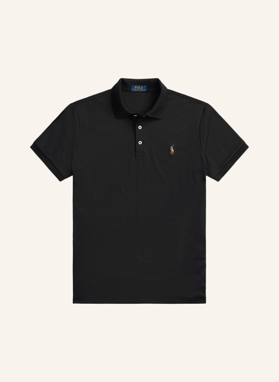 POLO RALPH LAUREN Koszulka polo z dżerseju custom slim fit CZARNY